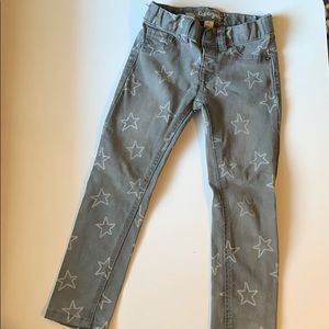 Cat and Jack size 4T grey denim star jeans
